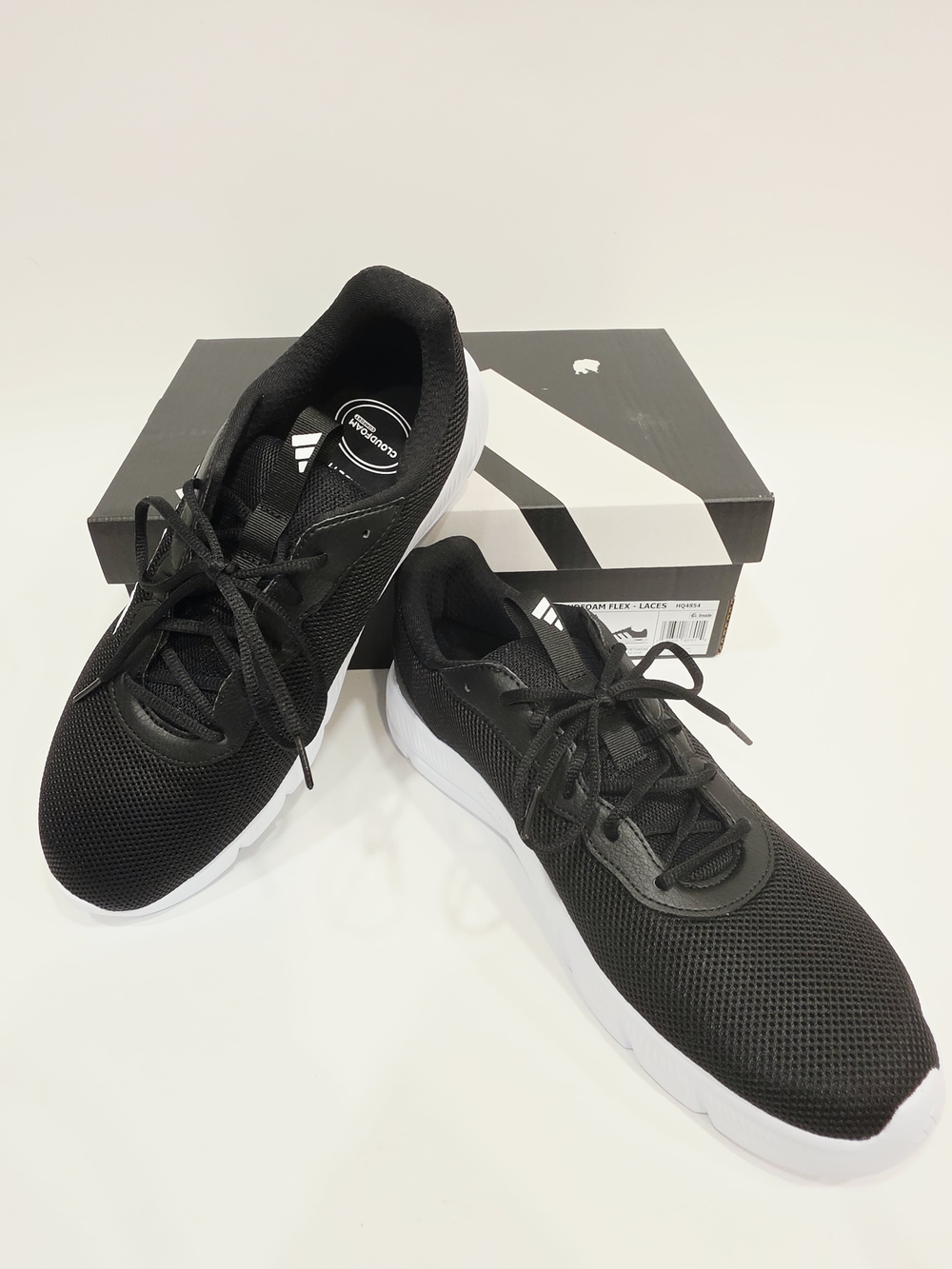 Adidas Cloudfoam Flex Black Mesh Athletic Sneakers US Mens 11